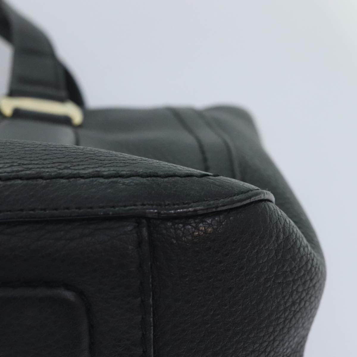 Salvatore Ferragamo Vala Leather Black Leather Handbag (Pre-Owned)