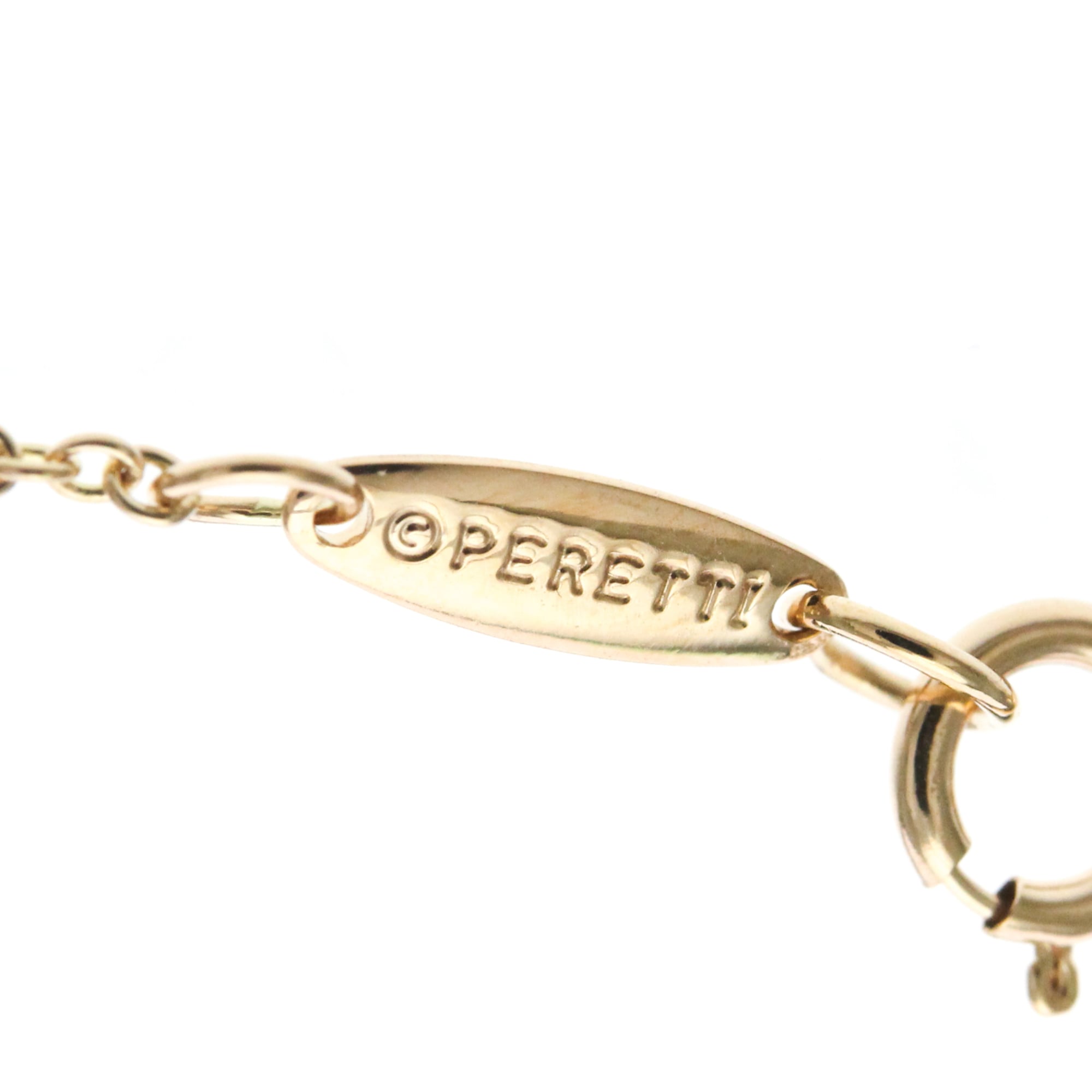 Tiffany & Co. Elsa Peretti Diamonds By The Yard Pendant 18K Rose Gold With Diamond Gold Pink_Gold Necklace Jewelry (Pre-Owned)