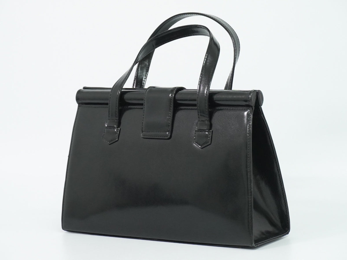Saint Laurent Vintage Leather Black Leather Handbag (Pre-Owned)