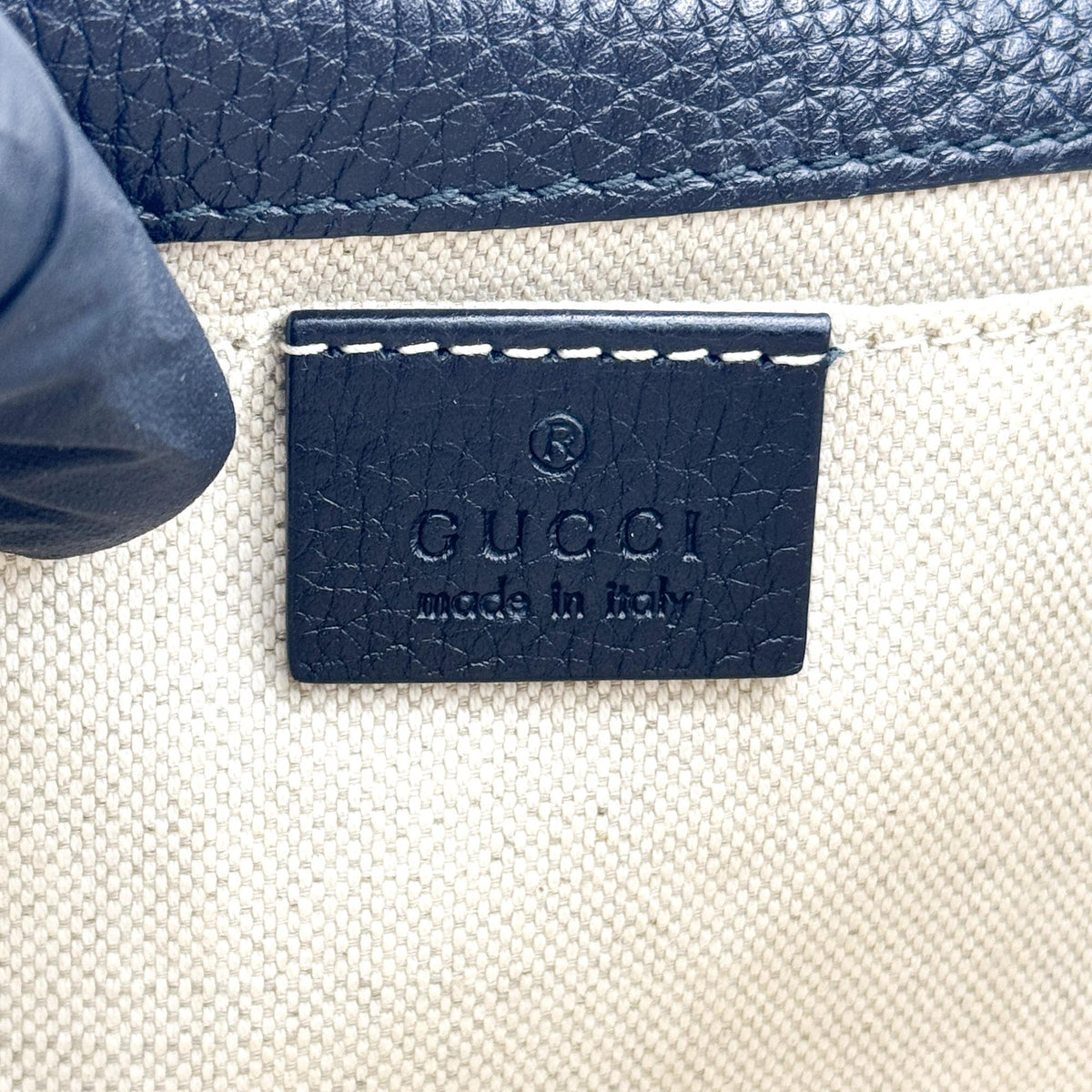 Gucci Gg Marmont Top Handle Leather Black Leather Handbag (Pre-Owned)