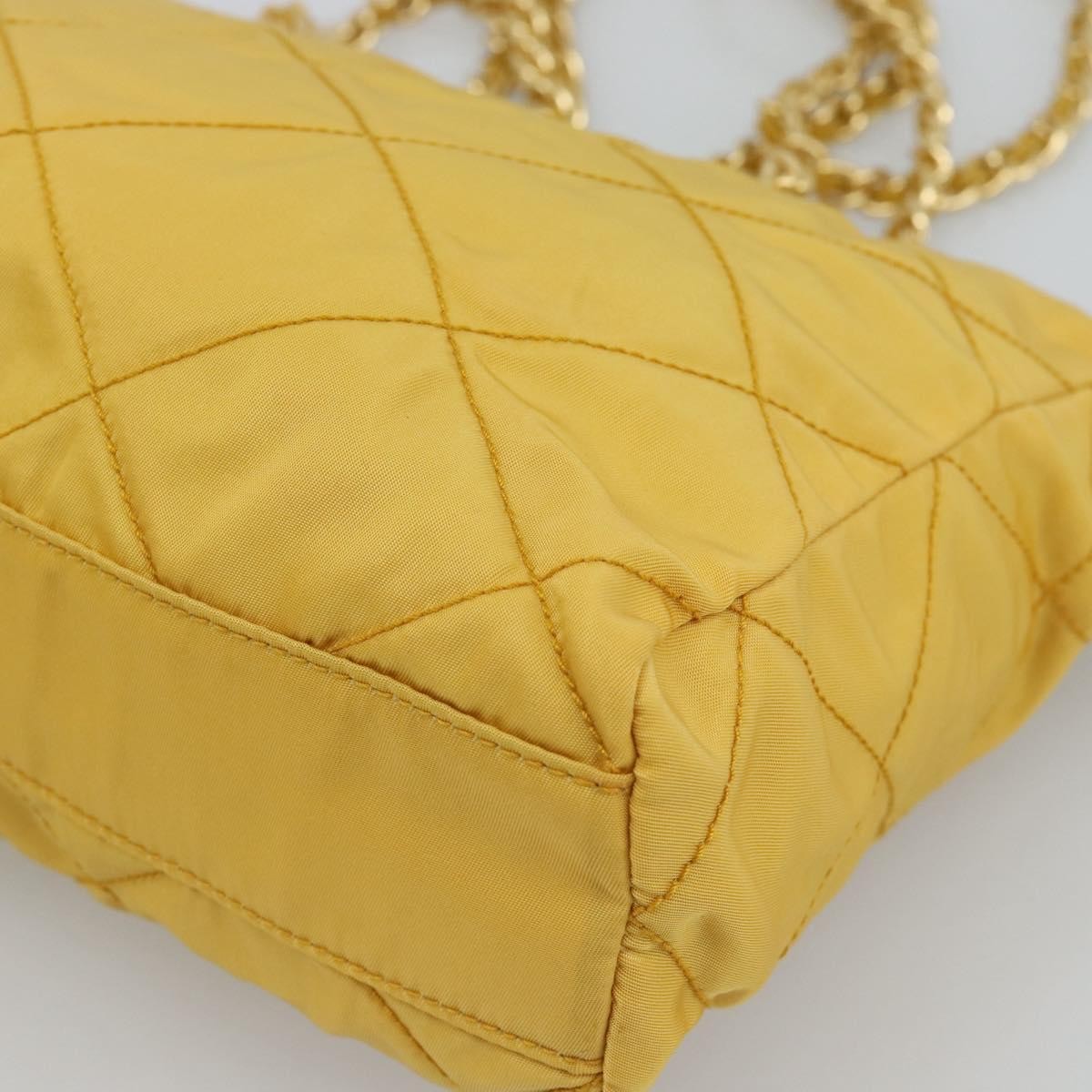 Prada Re-Edition 1995 Chain Quilted Re-Nylon Yellow Nylon Tote Bag Bag (Pre-Owned)