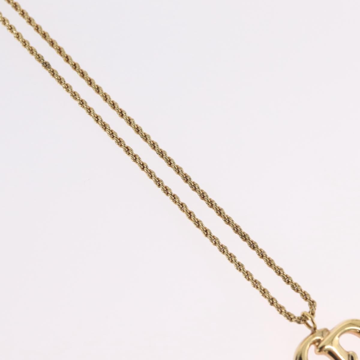 Christian Dior Cd Pendant Metal Gold Metal Necklace Jewelry (Pre-Owned)