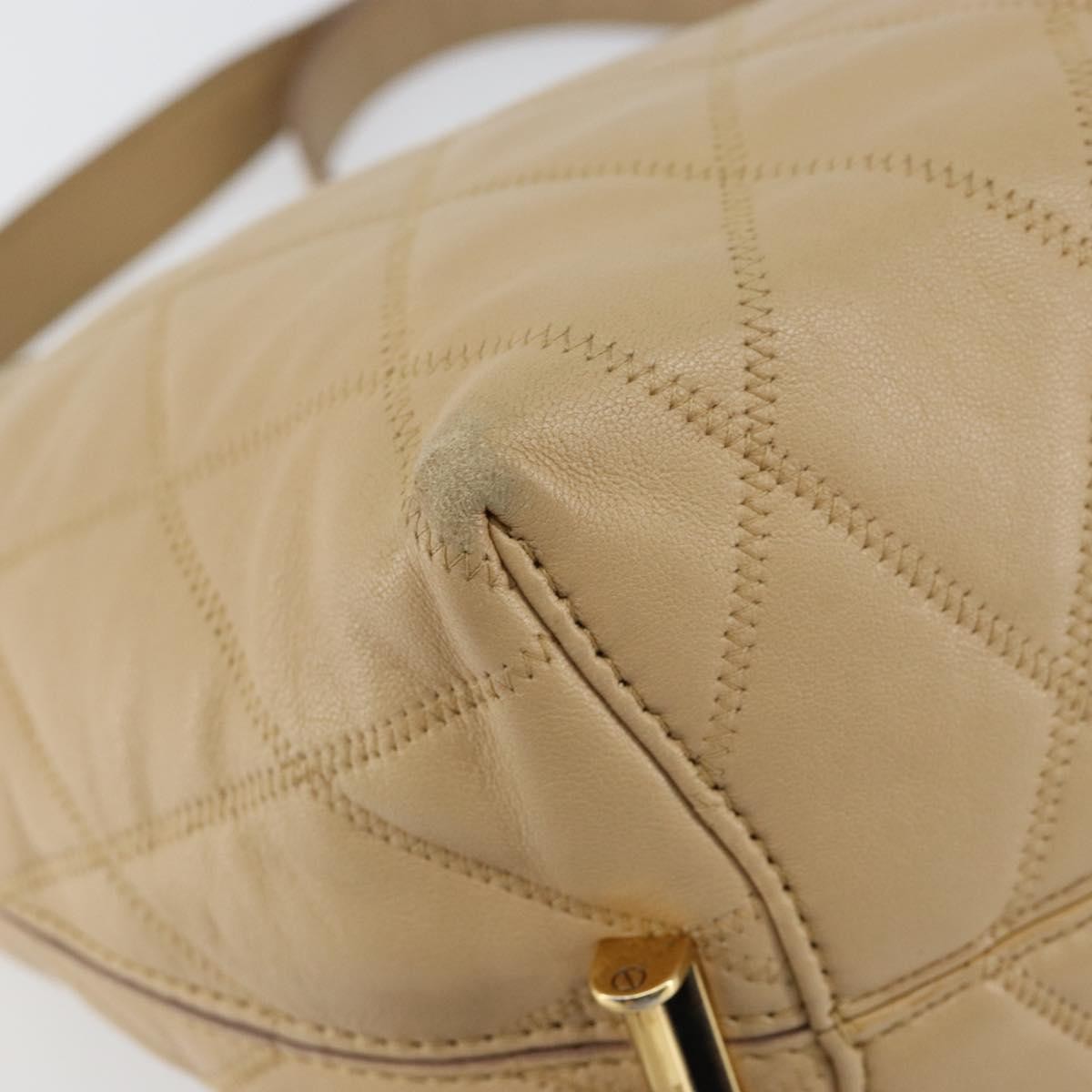 Givenchy Gv Bucket Quilted Leather Beige Leather Shoulder Bag Bag (Pre-Owned)