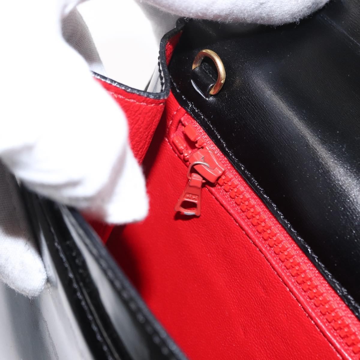 Celine Clutch Enamel Black Patent_Leather Clutche & Pouche Bag (Pre-Owned)