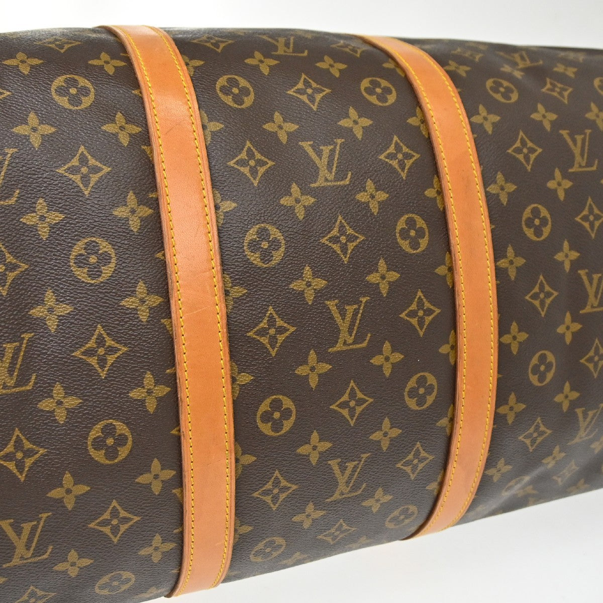 Louis Vuitton Keepall Bandouliere Monogram Canvas Brown Canvas Travel Bag Bag (Pre-Owned)