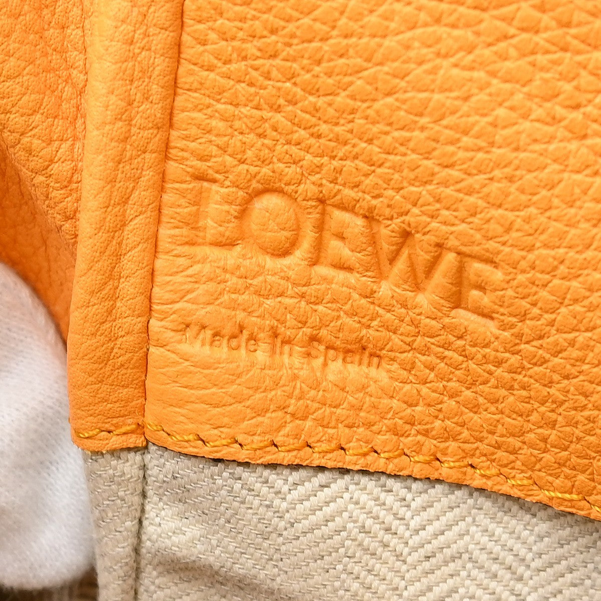 Loewe Hammock Leather Orange Leather Handbag (Pre-Owned)