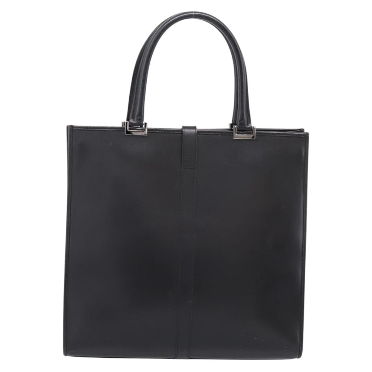 Gucci Jackie Leather Black Leather Tote Bag Bag (Pre-Owned)