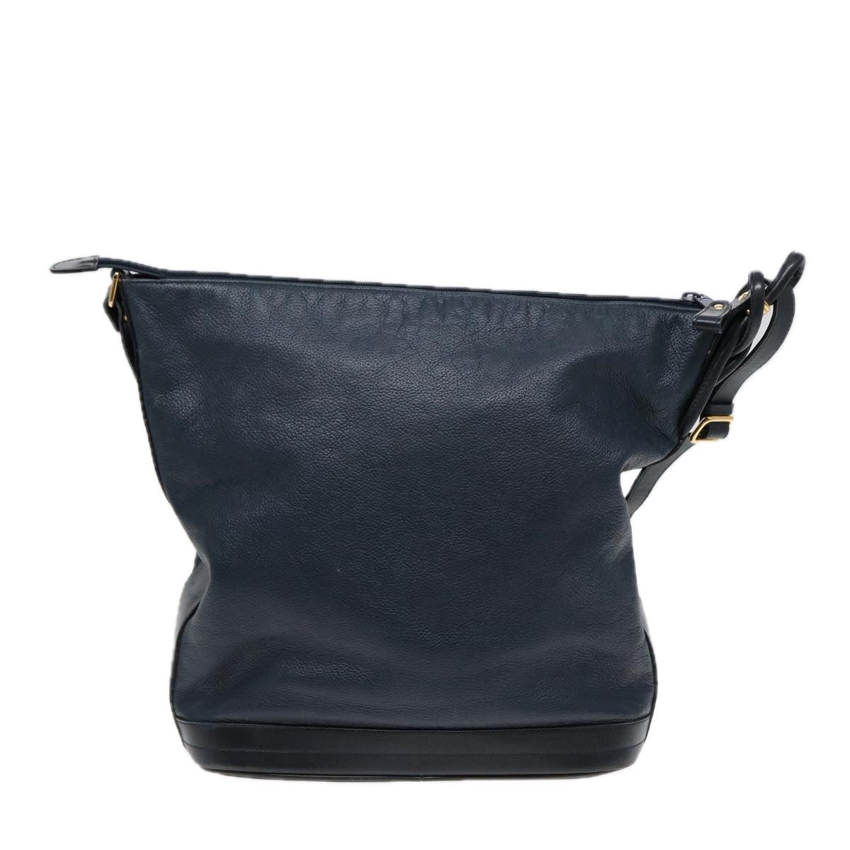 Gucci Vintage Leather Navy Leather Shoulder Bag Bag (Pre-Owned)