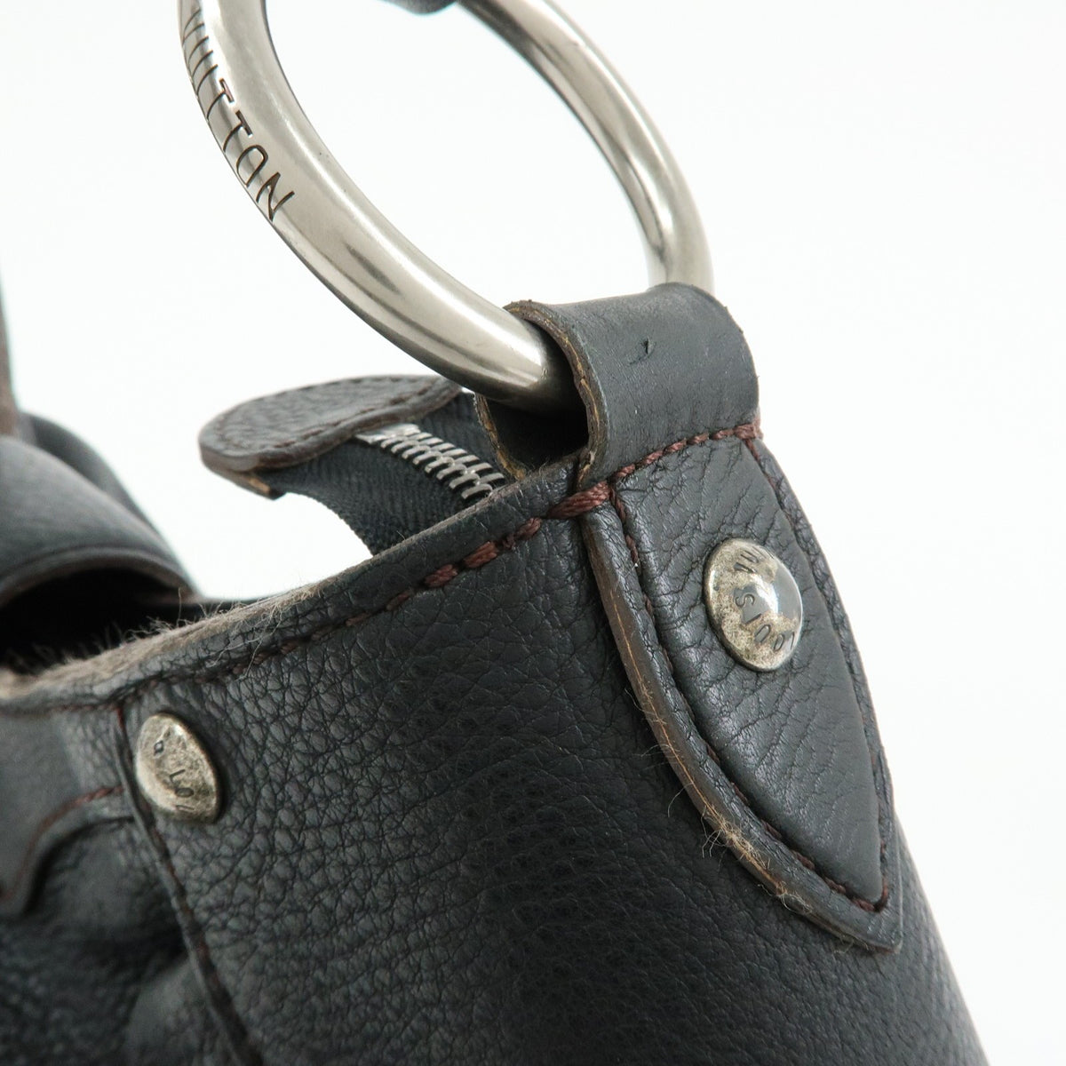 Louis Vuitton Solar Mahina Leather Black Leather Handbag (Pre-Owned)