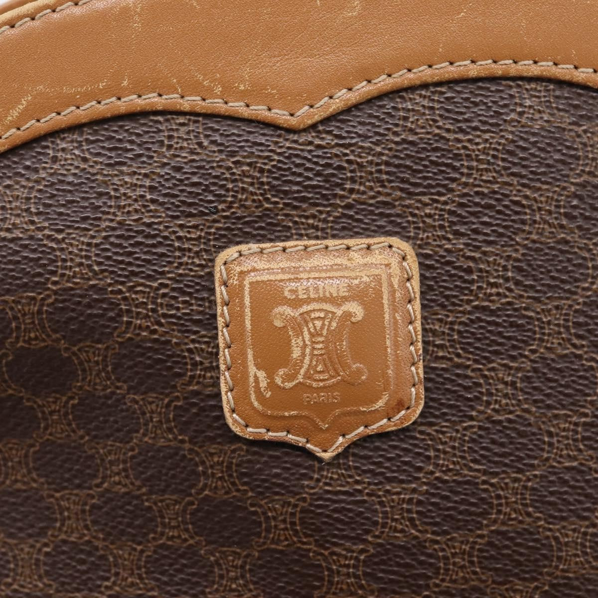 Celine Macadam Shoulder Canvas Brown Canvas Crossbody Bag Bag (Pre-Owned)