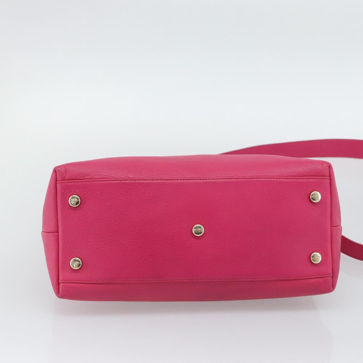 Christian Dior Granville Satchel Leather Pink Leather Handbag (Pre-Owned)