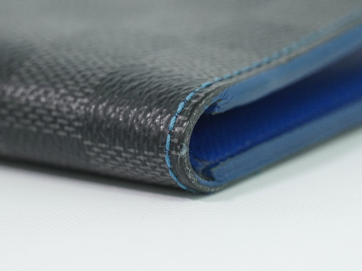 Louis Vuitton Slender Damier Graphite Black Canvas Wallets Accessory (Pre-Owned)