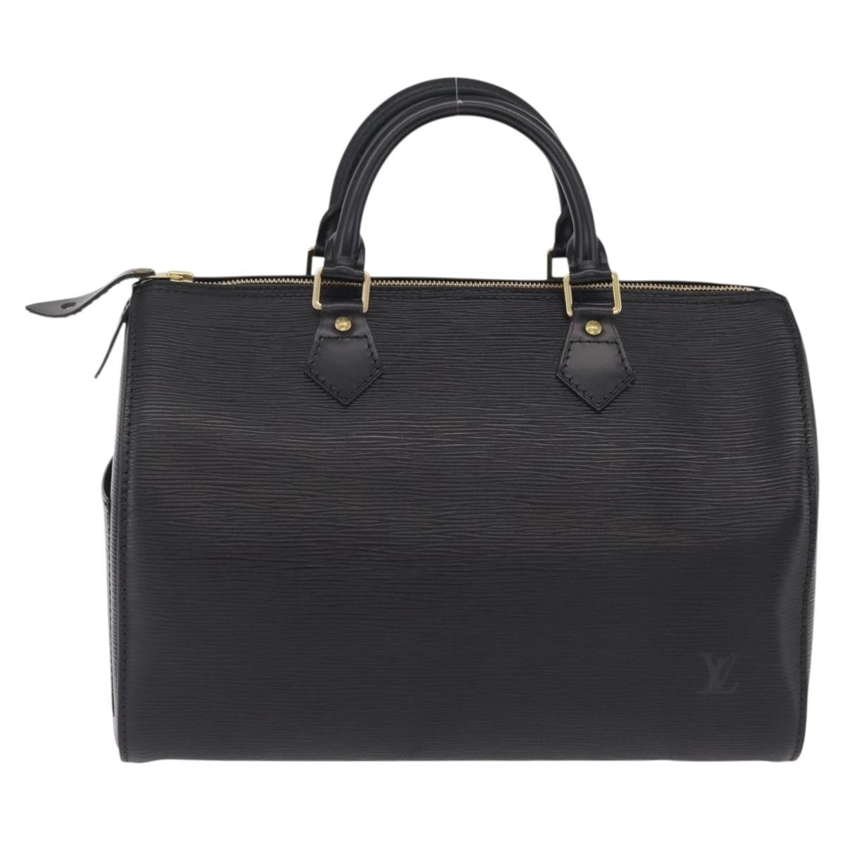 Louis Vuitton Speedy Epi Leather Black Leather Handbag (Pre-Owned)