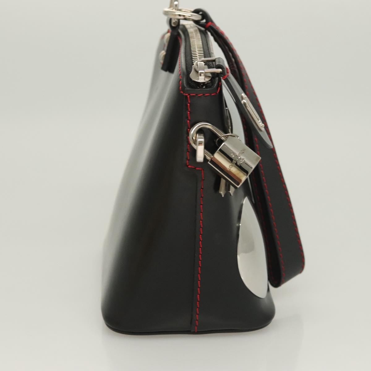 Louis Vuitton Suhari Lockit Leather Black Leather Handbag (Pre-Owned)