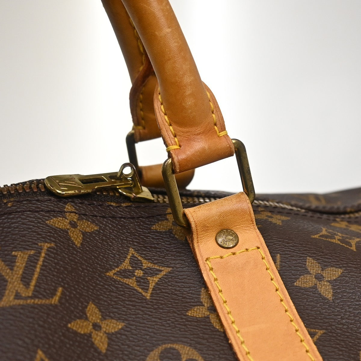 Louis Vuitton Keepall Bandouliere Monogram Canvas Brown Canvas Travel Bag Bag (Pre-Owned)