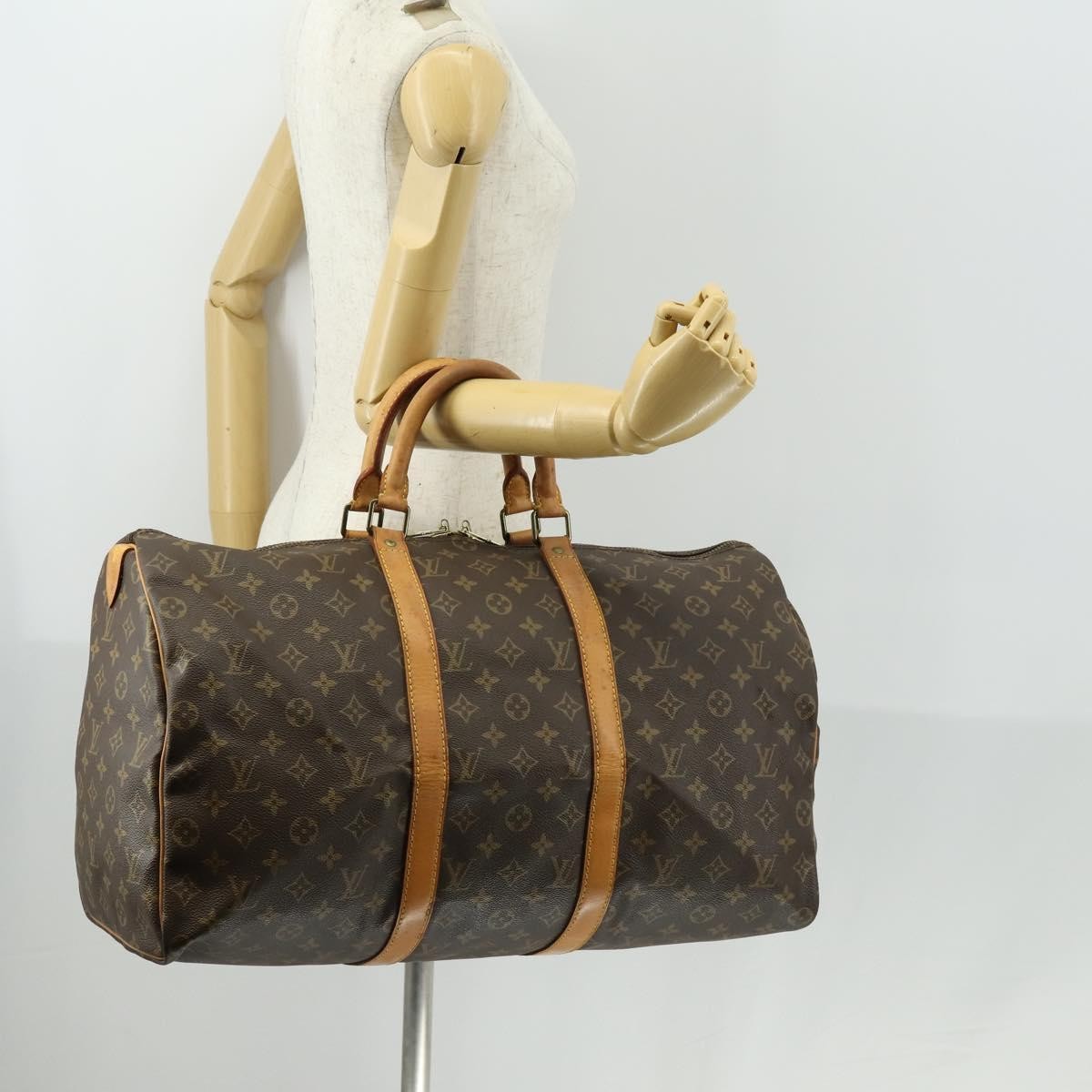 Louis Vuitton Keepall Monogram Canvas Brown Canvas Travel Bag Bag (Pre-Owned)