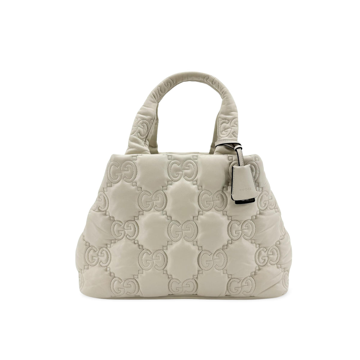Gucci Gg Marmont Matelassé Leather White Leather Shoulder Bag Bag (Pre-Owned)