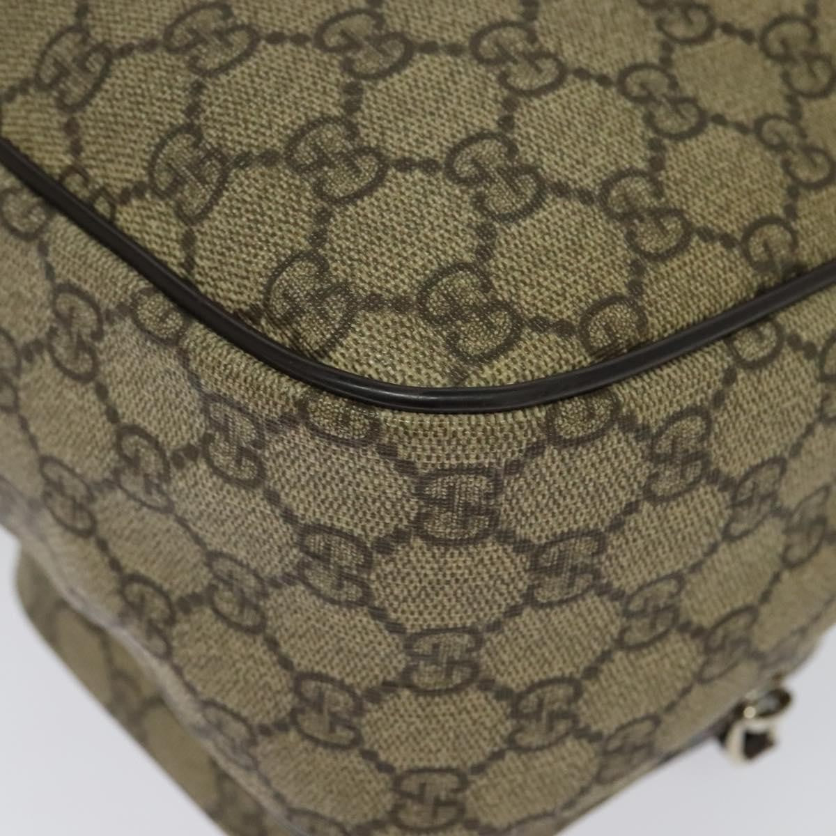 Gucci Double Pocket Messenger Gg Coated Canvas Beige Canvas Handbag (Pre-Owned)
