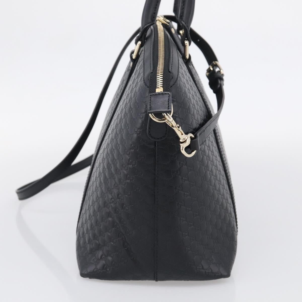 Gucci Guccissima Gg Leather Black Leather Handbag (Pre-Owned)