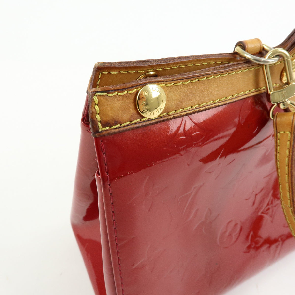 Louis Vuitton Roxbury Drive Monogram Vernis Red Patent_Leather Handbag (Pre-Owned)