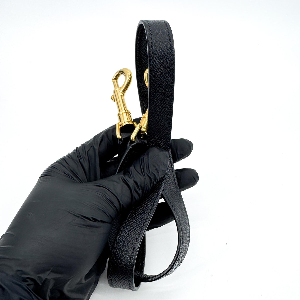 Celine Belt Calfskin Black Leather Handbag (Pre-Owned)