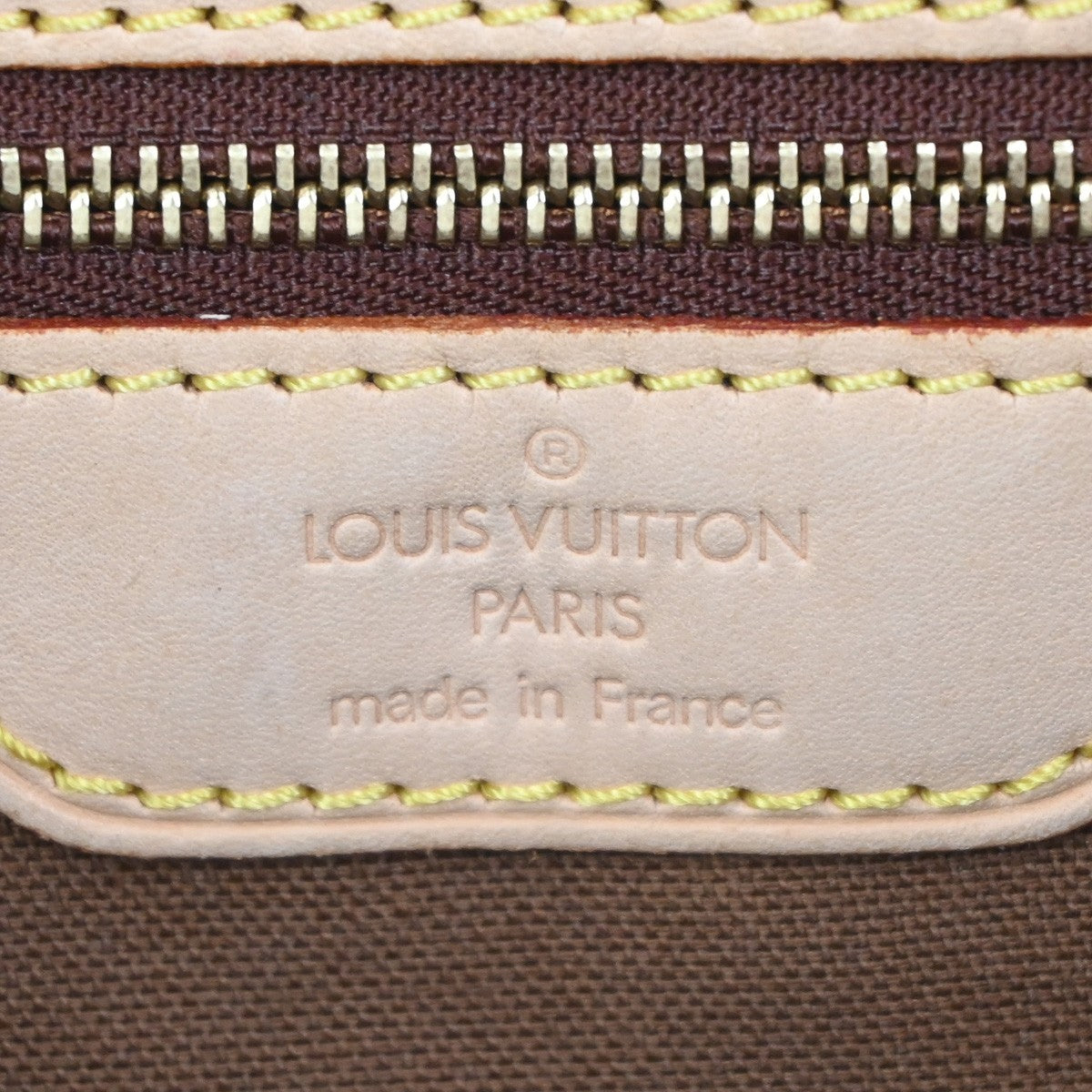 Louis Vuitton Batignolles Monogram Canvas Brown Leather Tote Bag Bag (Pre-Owned)
