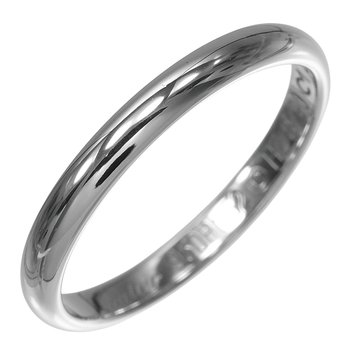 Cartier 1895 Wedding Band Platinum Silver Platinum Ring Jewelry (Pre-Owned)