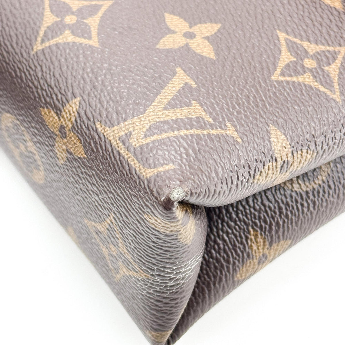 Louis Vuitton Pallas Chain Monogram Canvas And Calfskin Black Canvas Shoulder Bag Bag (Pre-Owned)