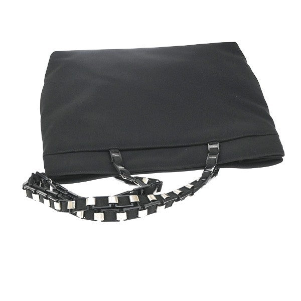 Salvatore Ferragamo Vala Tote Nylon Black Nylon Tote Bag Bag (Pre-Owned)
