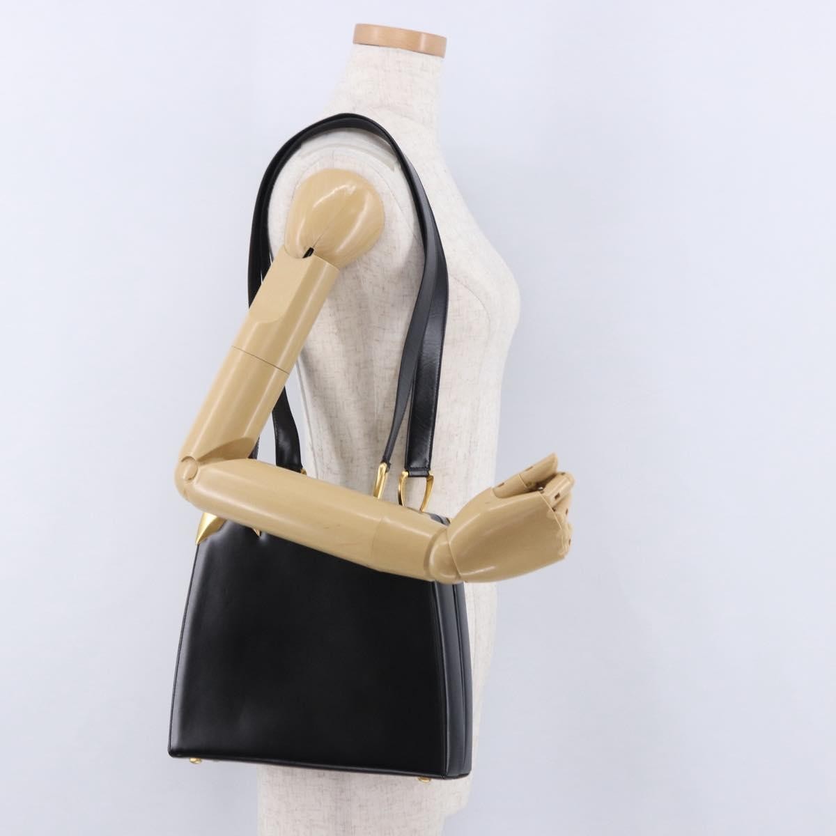 Celine Vintage Leather Black Leather Shoulder Bag Bag (Pre-Owned)