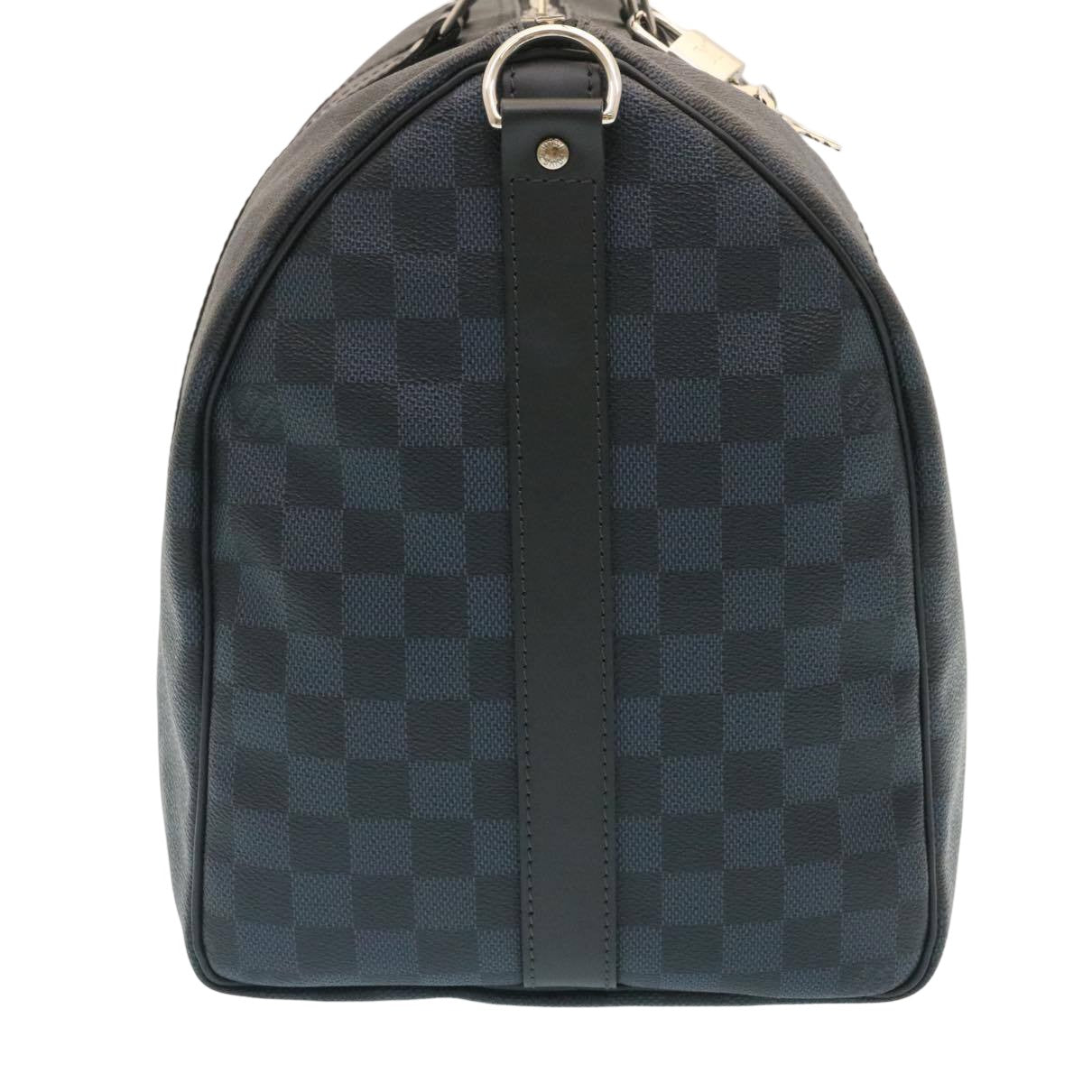 Louis Vuitton Keepall Bandouliere Damier Graphite Blue Canvas Travel Bag Bag (Pre-Owned)