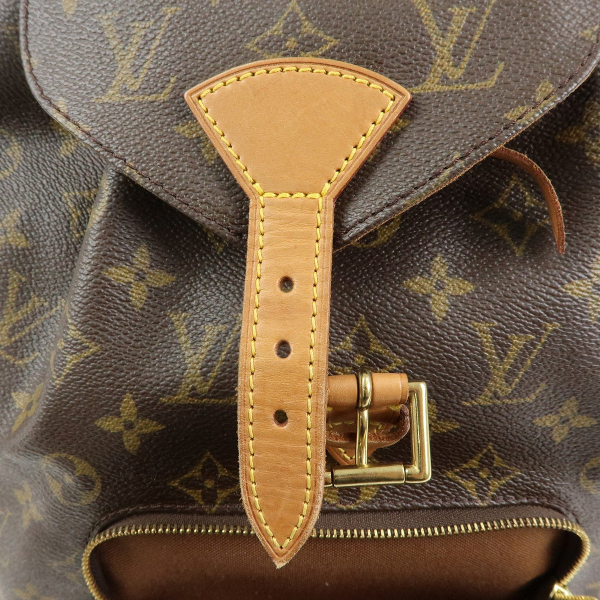 Louis Vuitton Vintage Montsouris Monogram Canvas Brown Canvas Backpack Bag (Pre-Owned)