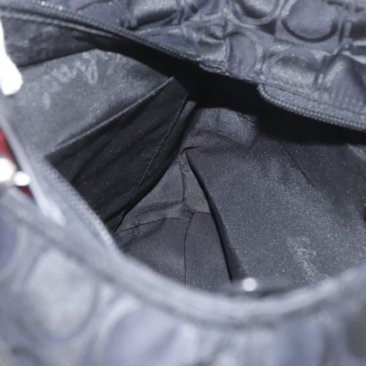 Salvatore Ferragamo Gancini Tote Gancini Canvas Black Canvas Tote Bag Bag (Pre-Owned)