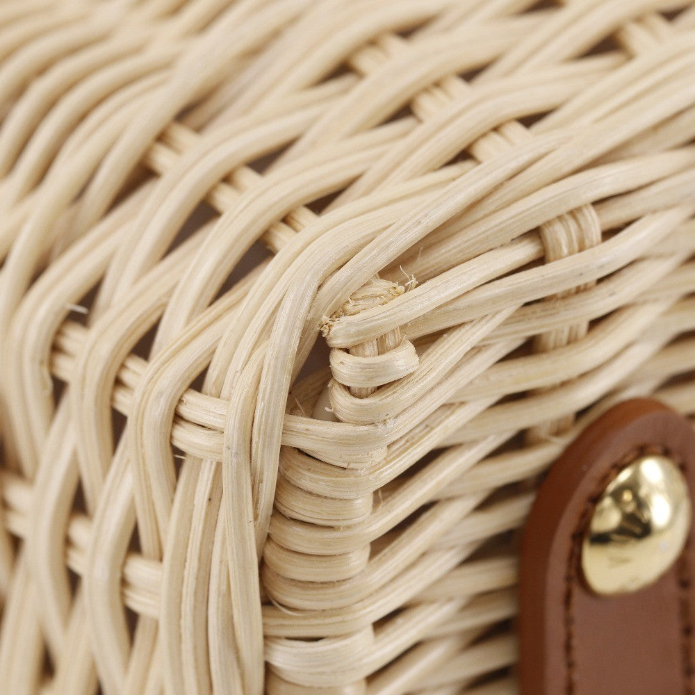 Louis Vuitton Capucines Wicker With Leather Beige Wicker Handbag (Pre-Owned)