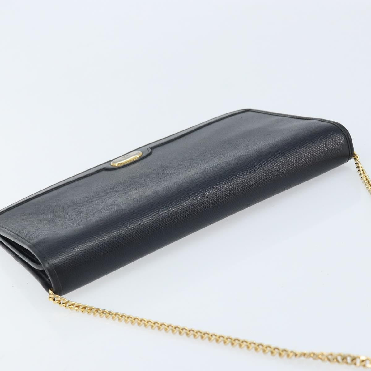 Christian Dior Vintage Honeycomb Chain Canvas Black Canvas Shoulder Bag Bag (Pre-Owned)