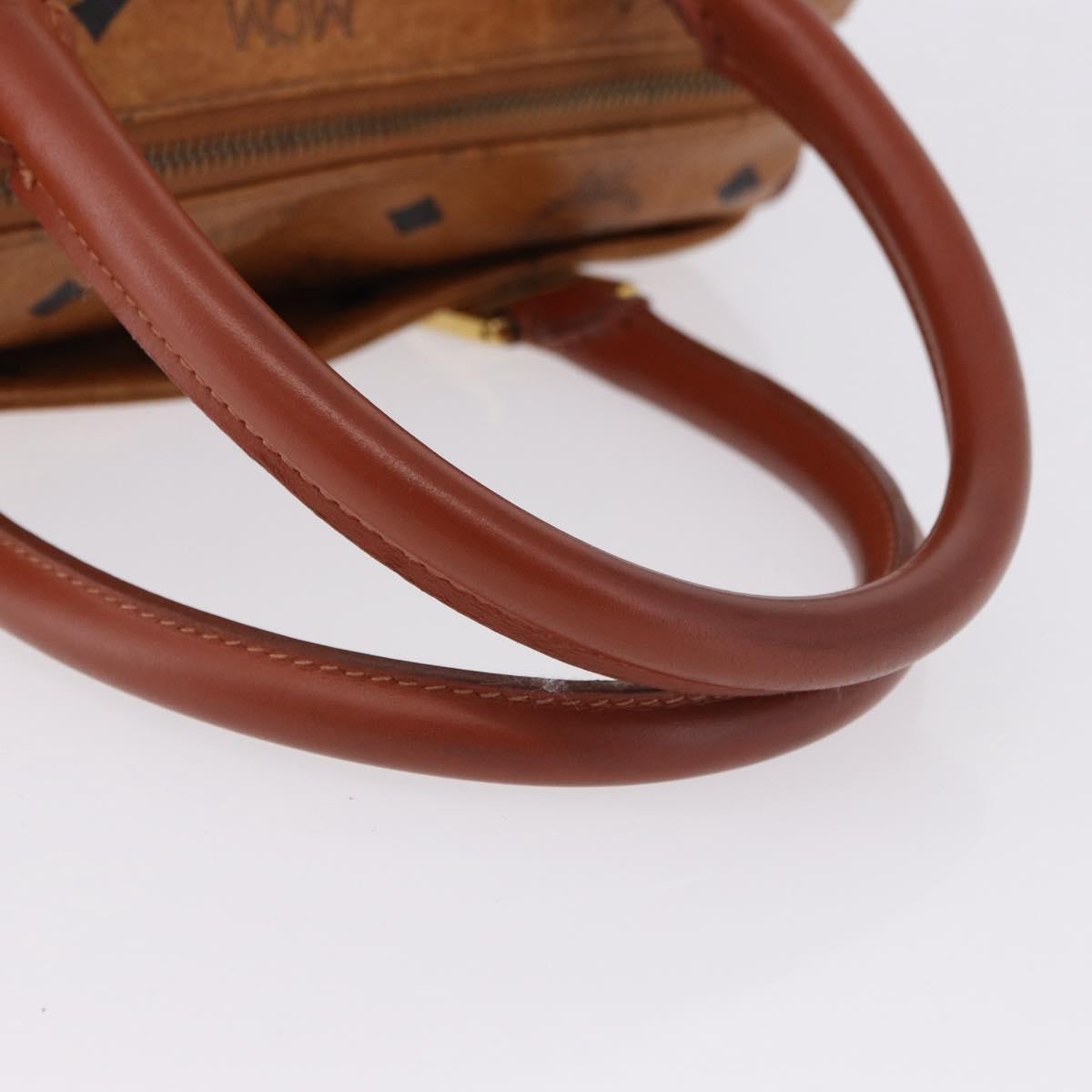 MCM Visetos Logogramme Leather Brown Leather Handbag (Pre-Owned)