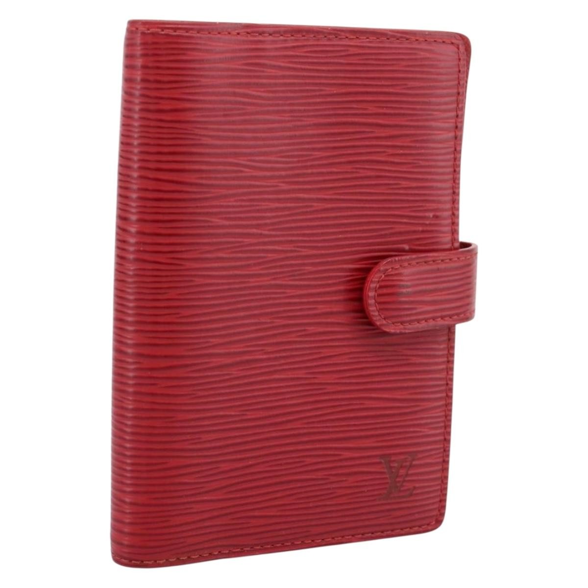Louis Vuitton Agenda Cover Epi Red Leather Clutche & Pouche Bag (Pre-Owned)