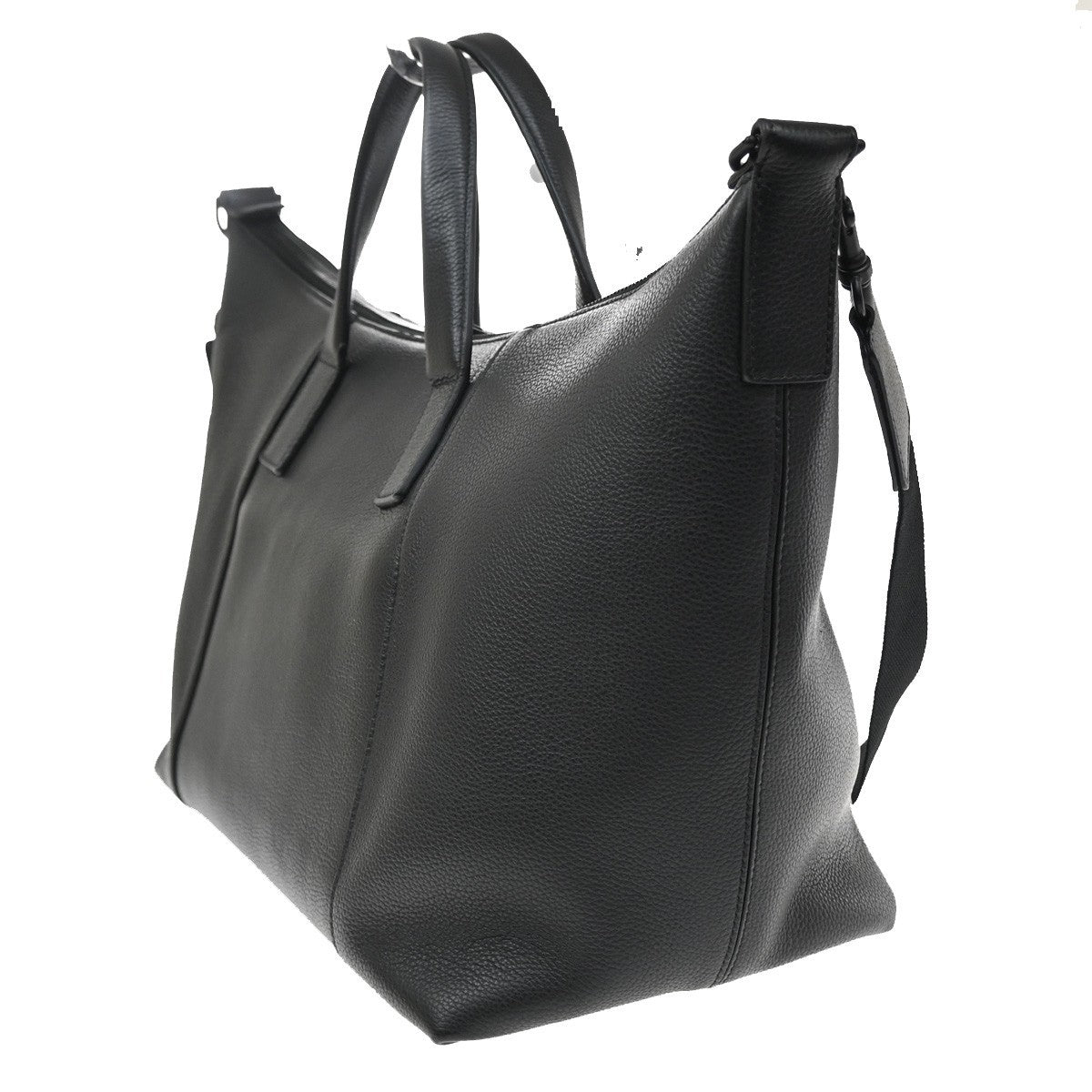 Balenciaga Hourglass Carryall Leather Black Leather Handbag (Pre-Owned)