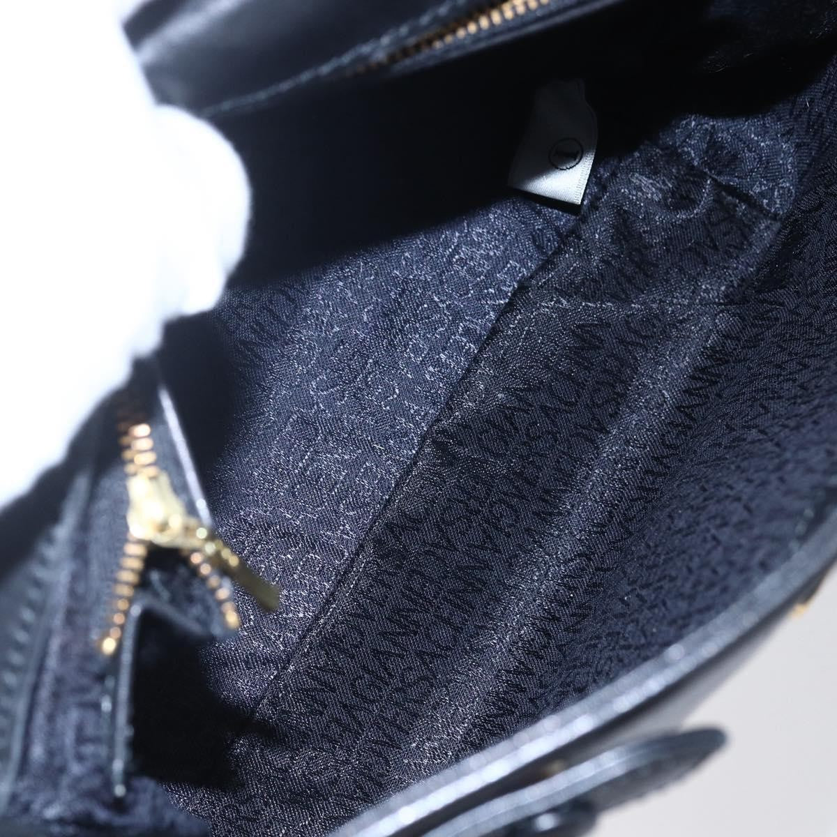 Versace Vintage Leather Black Leather Shoulder Bag Bag (Pre-Owned)