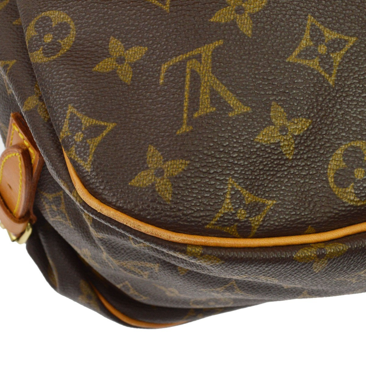 Louis Vuitton Saumur Monogram Canvas Brown Canvas Shoulder Bag Bag (Pre-Owned)