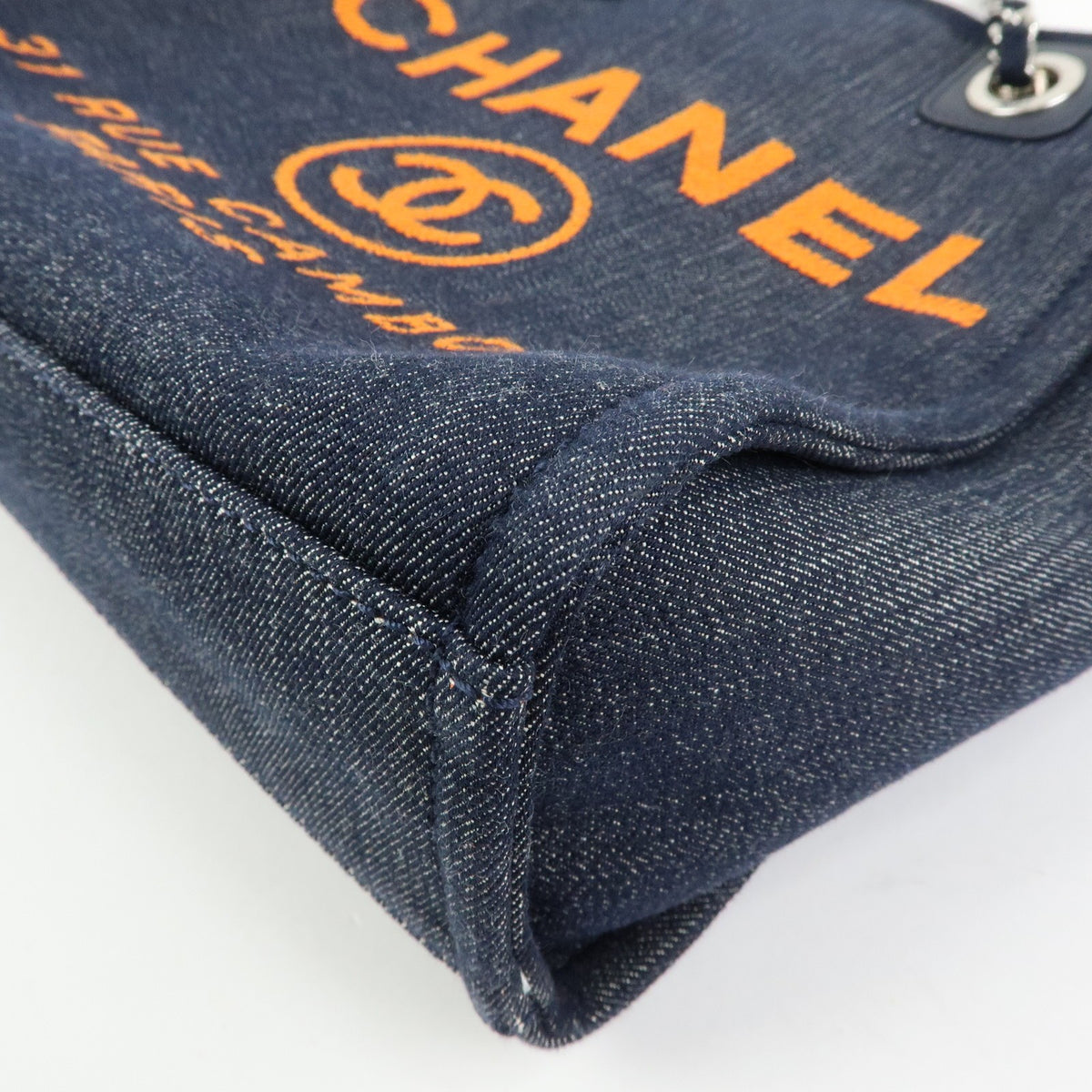 Chanel Deauville Denim Blue Denim_Jeans Tote Bag Bag (Pre-Owned)