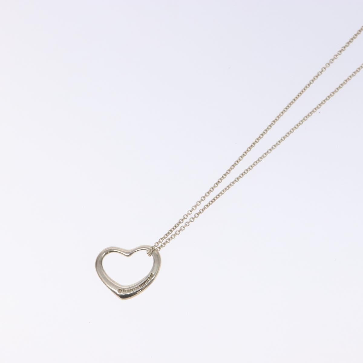 Tiffany & Co. Elsa Peretti Open Heart Pendant Sterling Silver Silver Silver Necklace Jewelry (Pre-Owned)