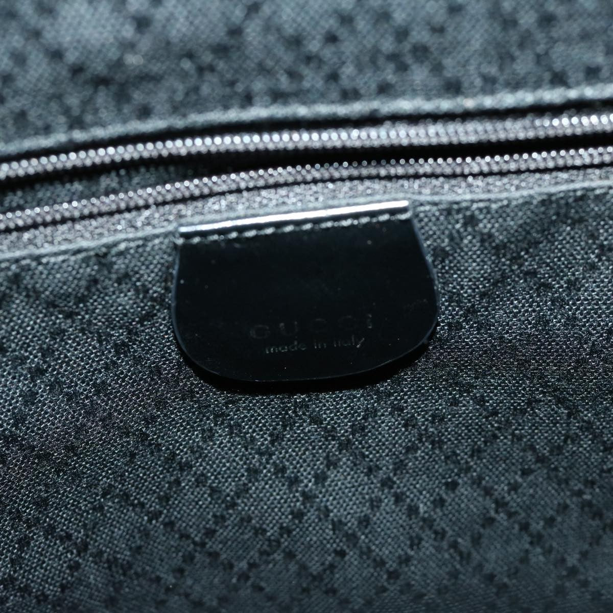 Gucci Vintage Bamboo Handle Nylon Black Nylon Tote Bag Bag (Pre-Owned)