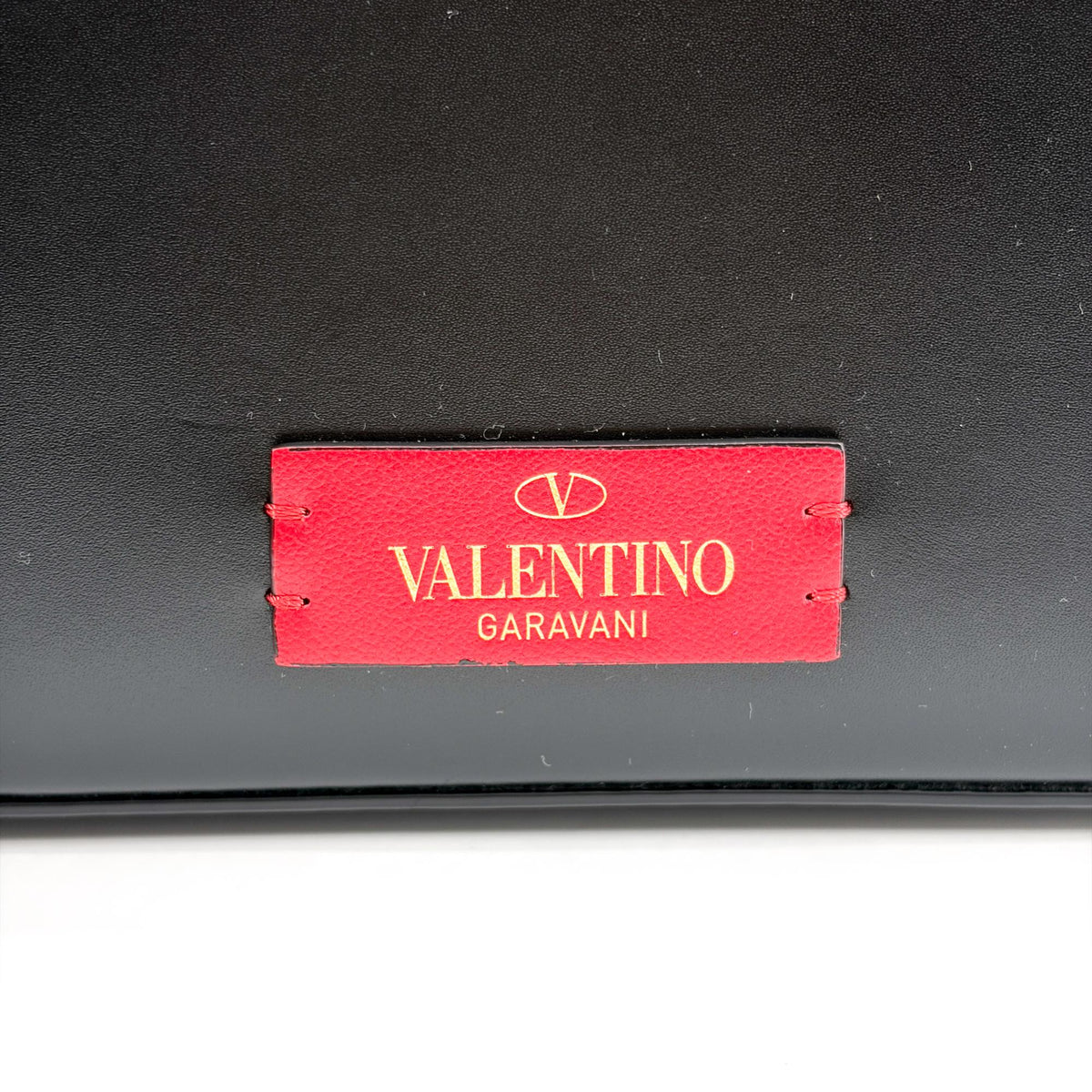 Valentino Garavani Vlogo Walk Leather Black Leather Crossbody Bag Bag (Pre-Owned)