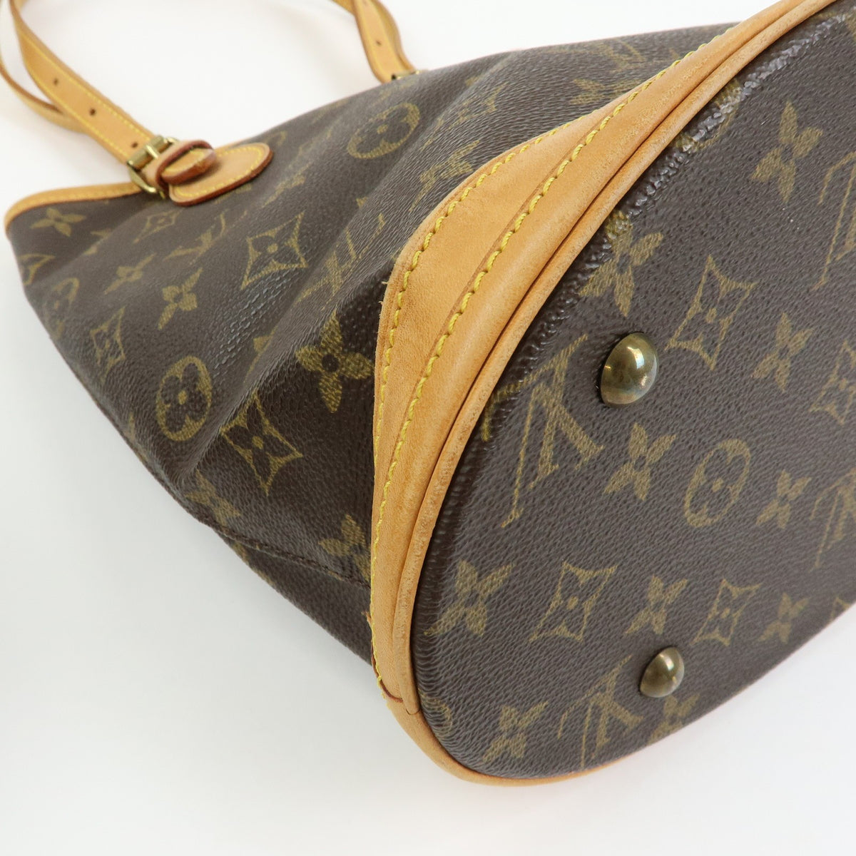 Louis Vuitton Petit Bucket Monogram Canvas Brown Canvas Handbag (Pre-Owned)