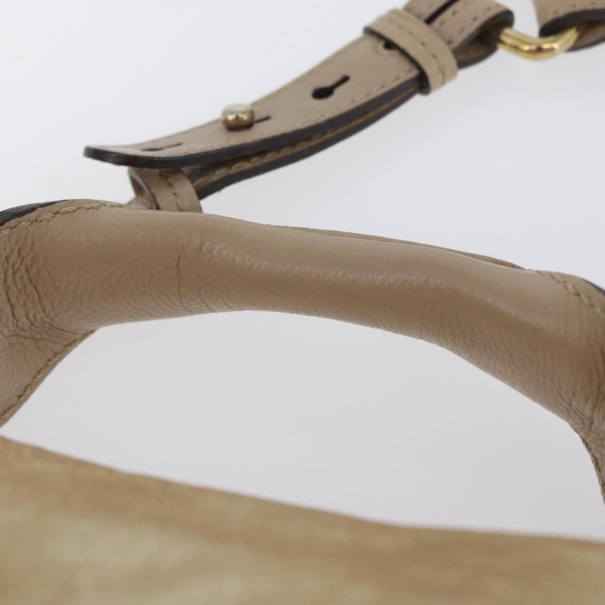 Chloe Elsie Convertible Satchel Leather Gold Leather Handbag (Pre-Owned)