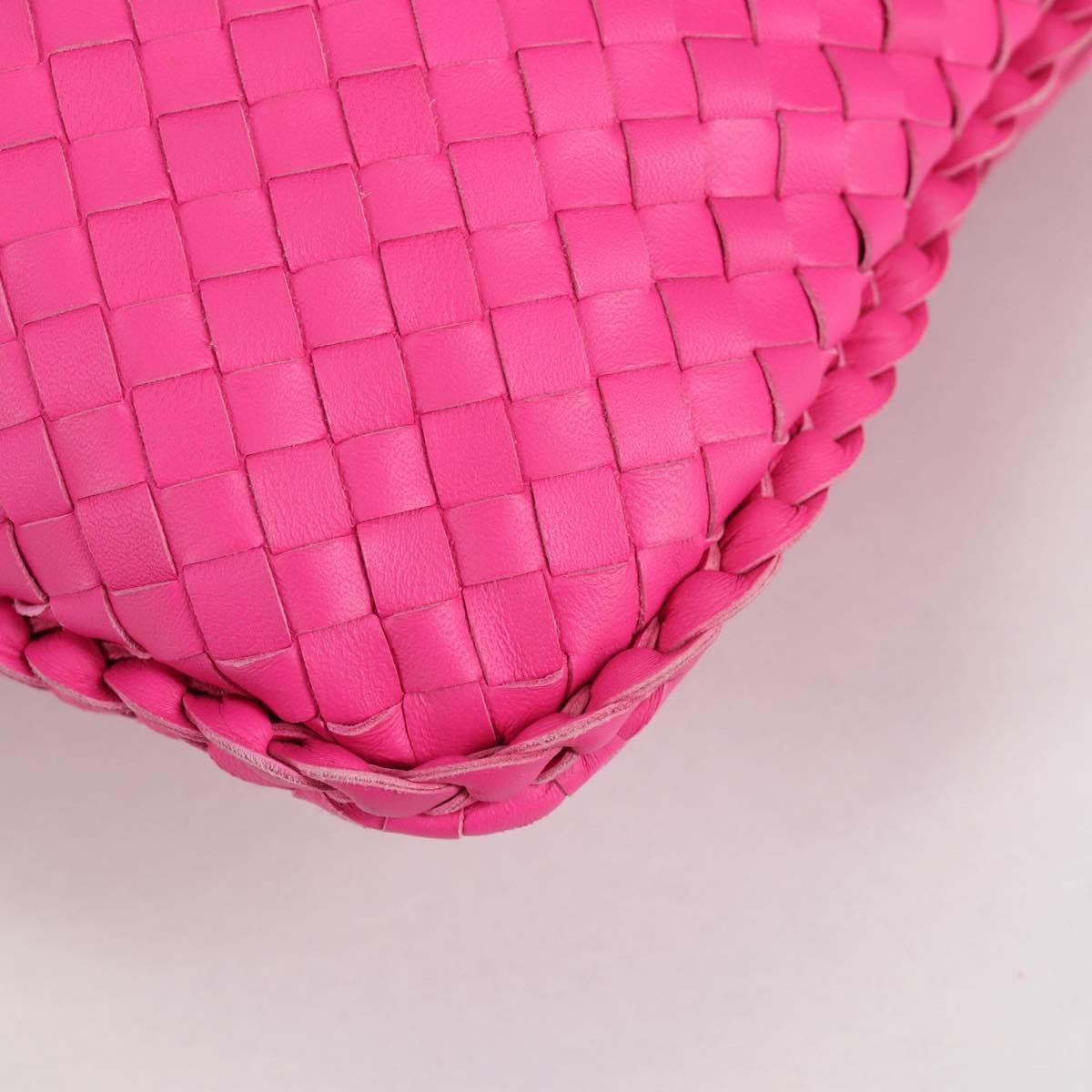 Bottega Veneta Veneta Hobo Intrecciato Nappa Pink Leather Bag (Pre-Owned)