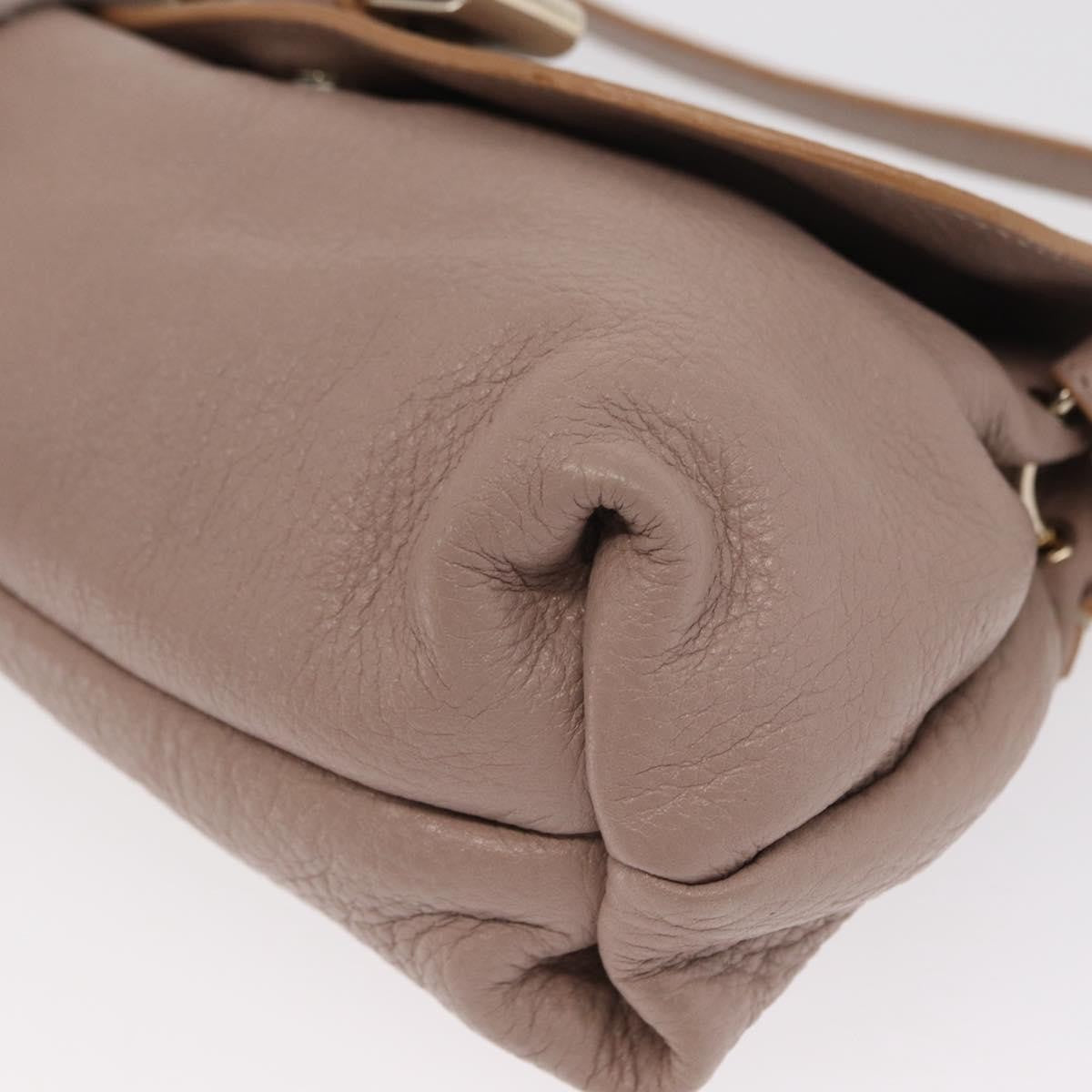 Chloe Lily Leather Beige Leather Handbag (Pre-Owned)
