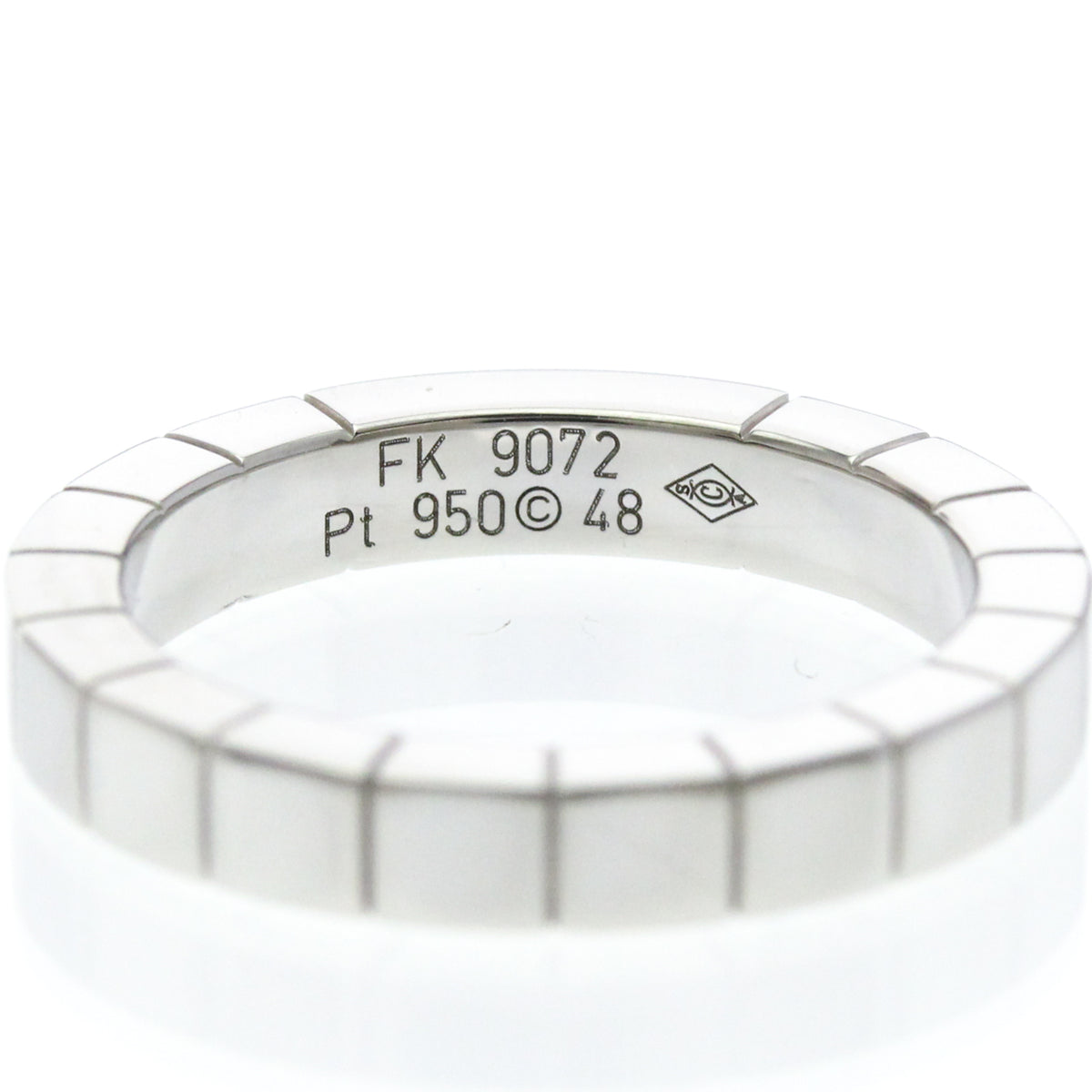 Cartier Lanieres Platinum Silver Platinum Ring Jewelry (Pre-Owned)