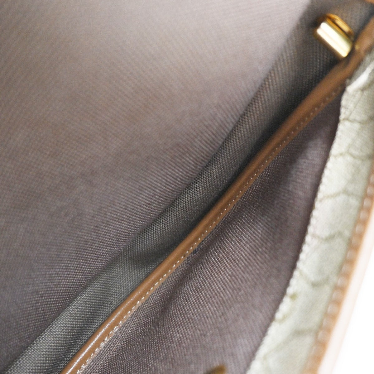 Christian Dior Vintage Honeycomb Canvas Beige Pvc Shoulder Bag Bag (Pre-Owned)